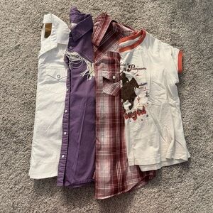 Girls Western Shirt Bundle - Ariat, Wrangler